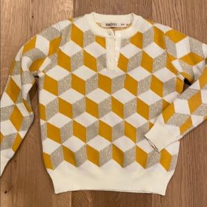 Bobo Choses 3-button Sweater in cool vintage print